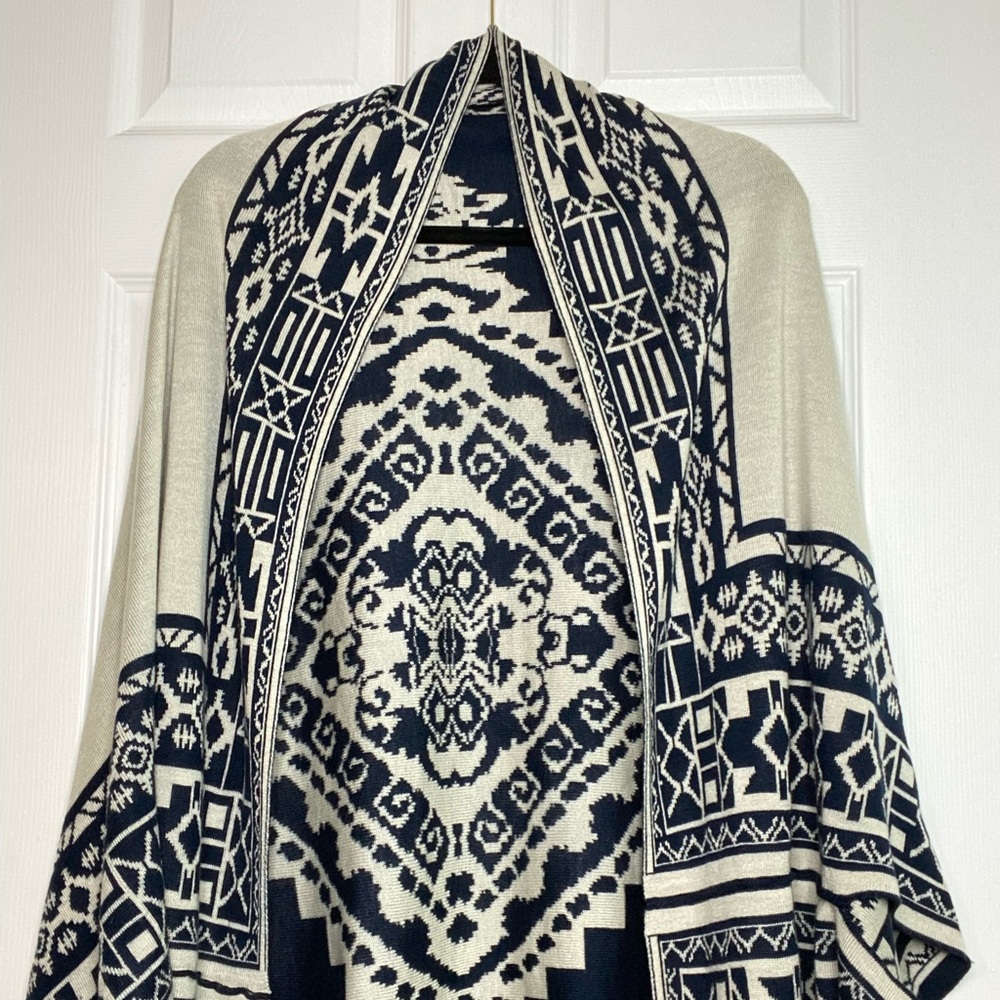 Aztec Print Midi Cardigan